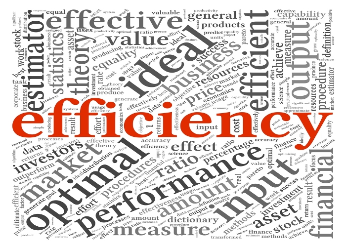 An efficiency wordmap